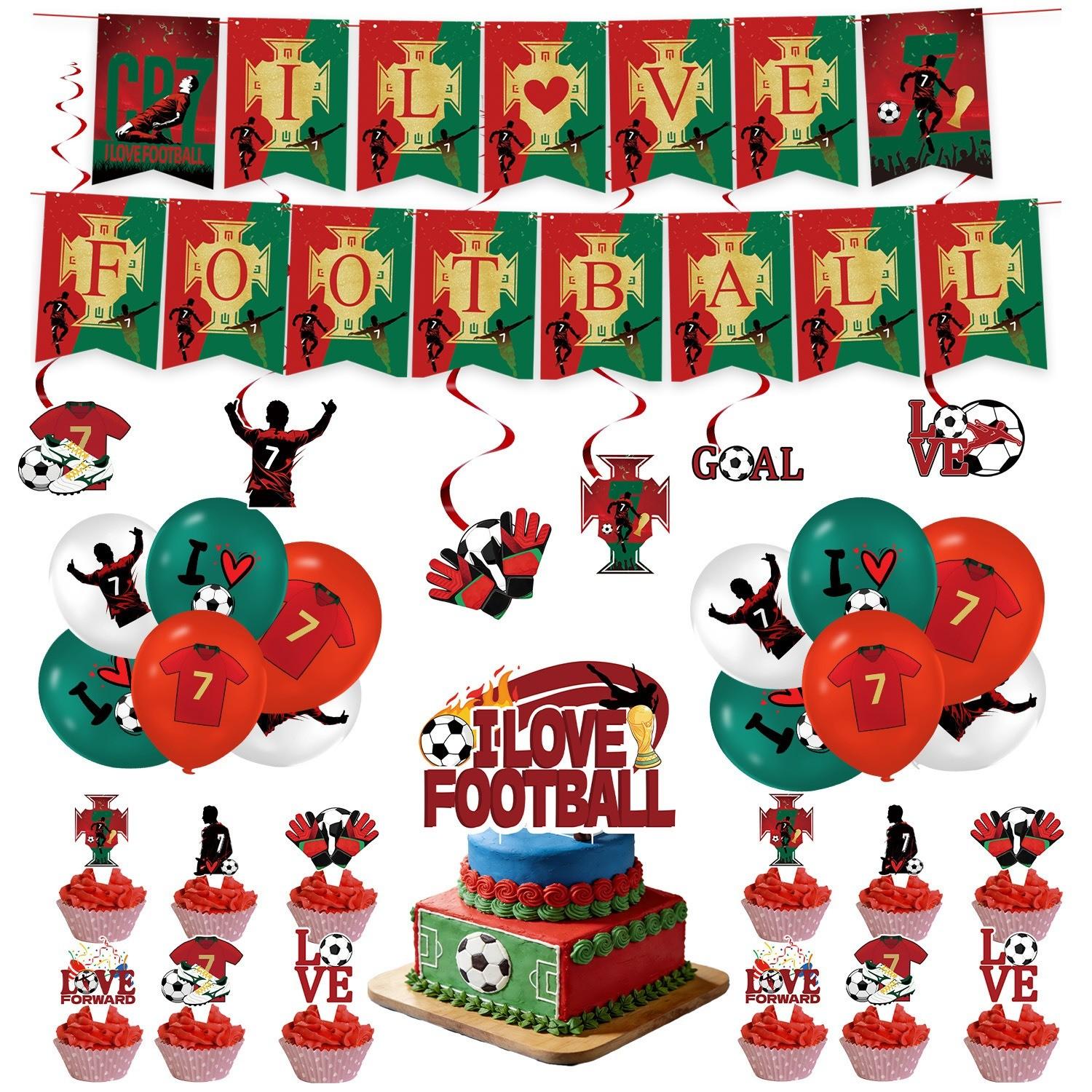 2026 Us Canada Mexico World Cup Ronaldo Theme Football Party Decorations, Disposable Paper Plates and Cups, Perfect for Sports Events