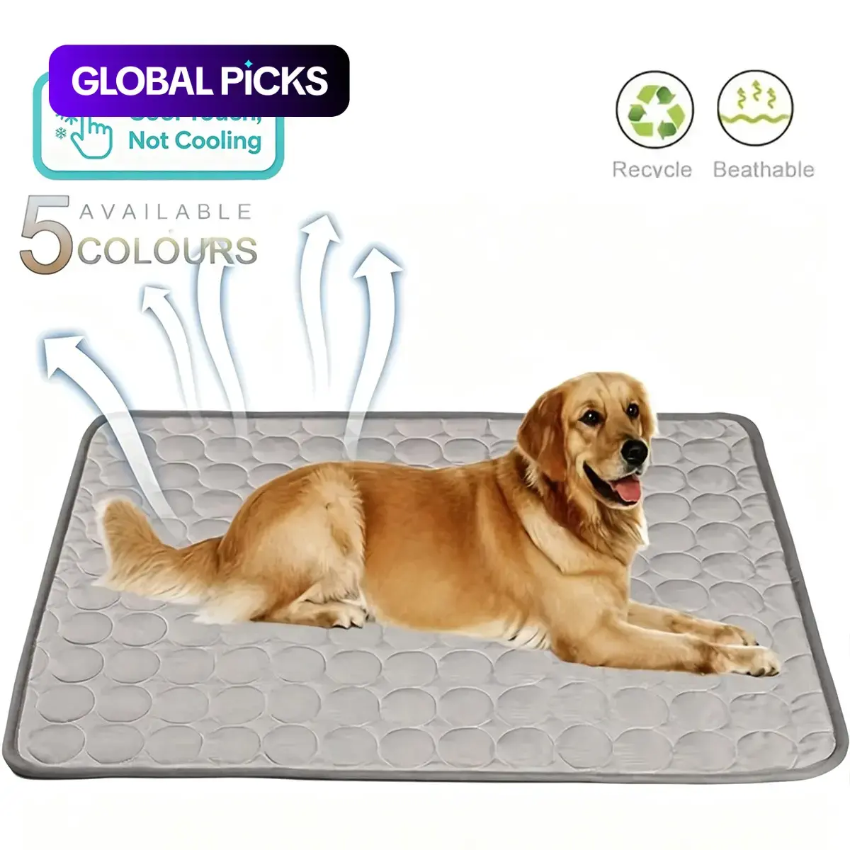 2026 New Dog Cool Touch Mat for Summer, Ice Silk Mat with Cooling Sensation for Dogs, Non-Slip & Machine Washable Pet Cold Pad Bed, Breathable Cat Cool Blanket Sleeping Cushion for Small Medium Large Dogs Kennel Crate Floor