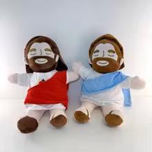2026 New Children Music Soothing Breathing Doll Jesus Plush Toy Sleep Companion Toy Sound and Light Doll Holiday Gifts for Kids