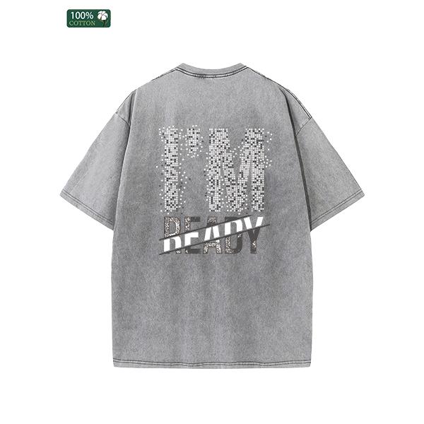 All-Season Men's Tshirts, Printed Men's Fashion, High-quality Heavy Washed Tee, Round Neck Loose Large Size Men's Short Sleeves Graphic Top.