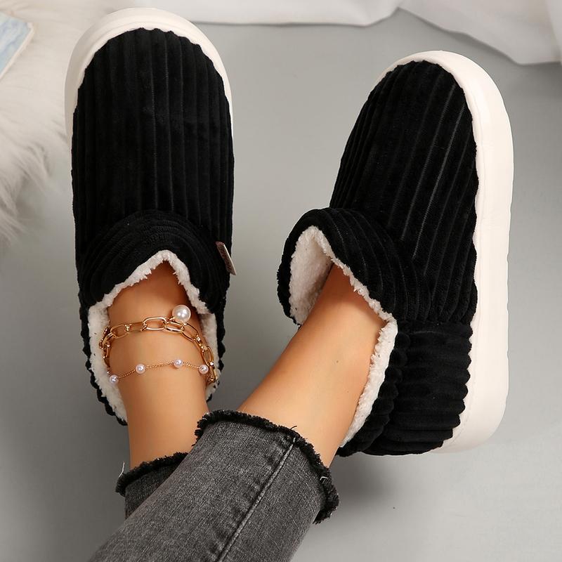 Slippers for Womens Warm Memory Foam Anti-Slip House Shoes Comfortable Cotton Slippers Home Bedroom Shoes Indoor & Outdoor