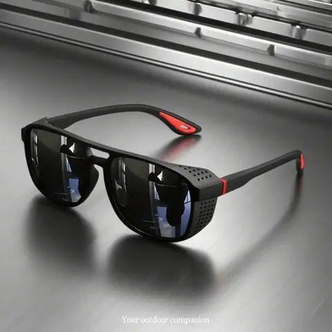Men's Polarized Cycling Shades - UV400 Sun Protection, Windproof Lens, Lightweight Full Rim Wraparound Frame, All Seasons Cycling Gear, Male Outdoor Sporty Glasses, Single Pair