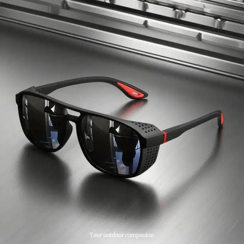 Men's Polarized Cycling Shades - UV400 Sun Protection, Windproof Lens, Lightweight Full Rim Wraparound Frame, All Seasons Cycling Gear, Male Outdoor Sporty Glasses, Single Pair