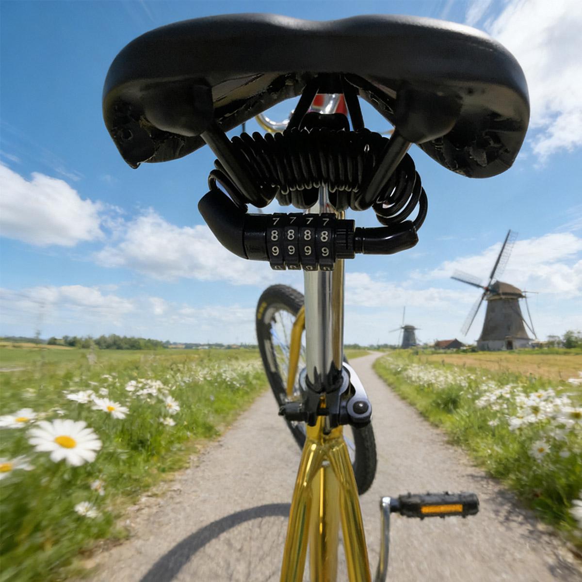 Multifunctional Password Lock for Bicycles and Motorcycles, Helmet Anti-Theft Lock, Long Password Lock, Universal Multifunctional Password Lock