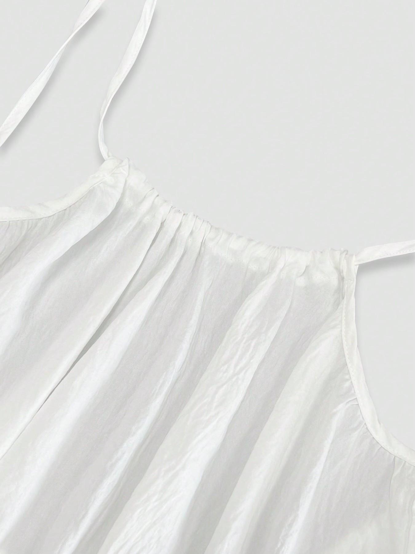 Plus Size Summer Cotton Linen Backless Strap Dress, Loose Vacation Long Dress, Beachwear Sundress, Casual Boho Style