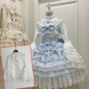 Vintage Elegant Holiday Party Dress 2026 Summer Lolita Strap Dress Japanese Sweet Kawaii Style Y2K Lace Cosplay Clothing Girls
