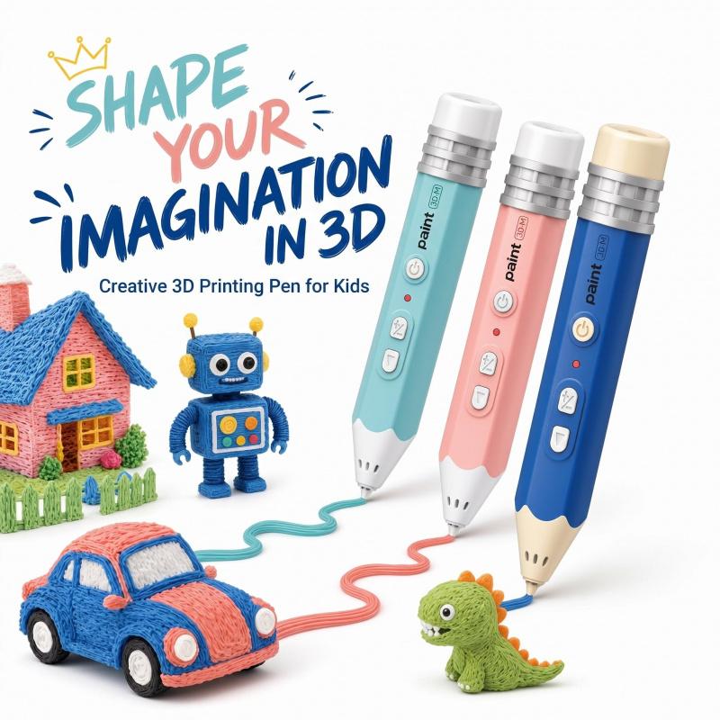 Child drawing with 3D printing pen