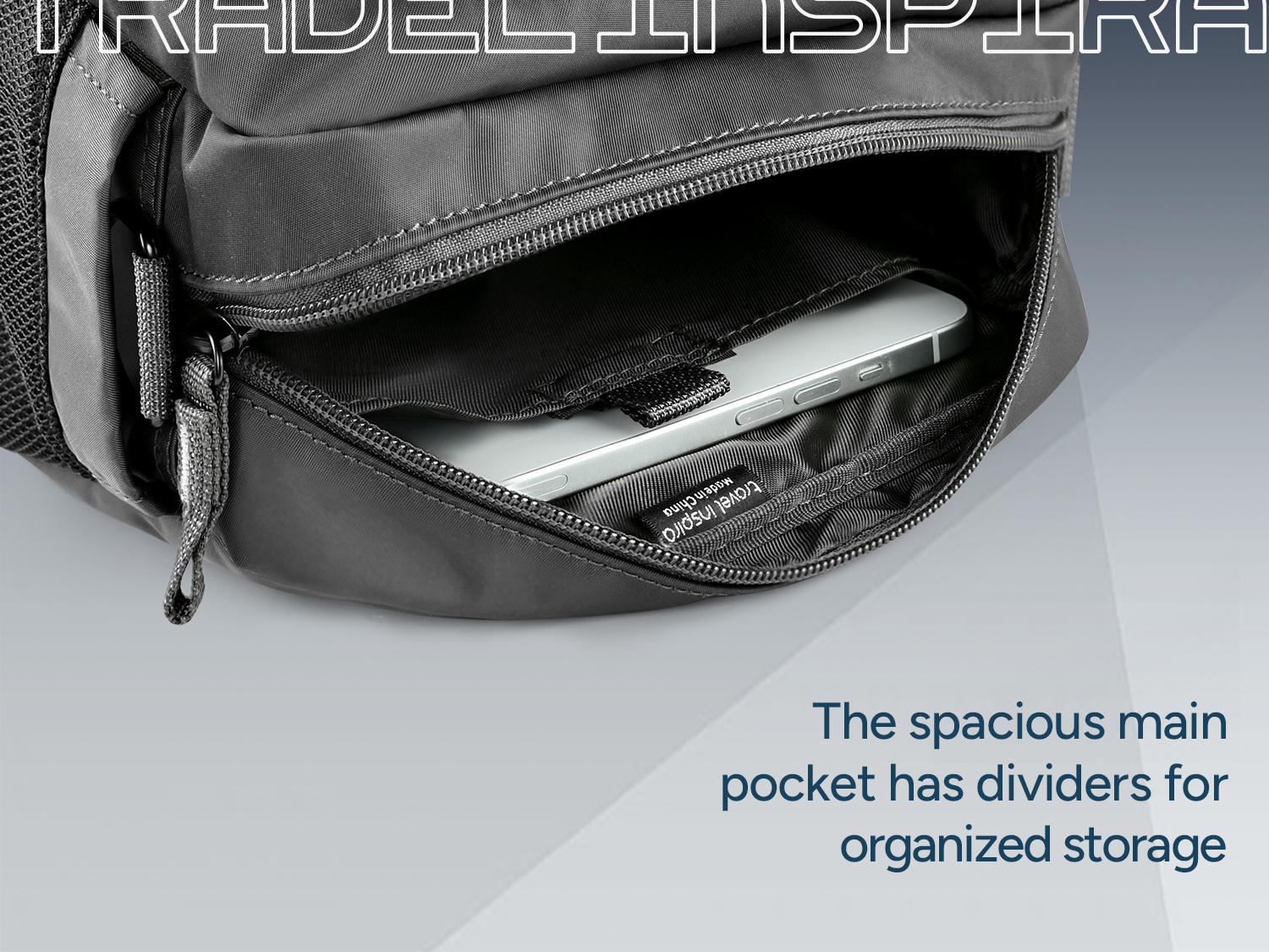 travel inspira Functional Multi Pocket Crossbody Bag Stylish Shoulder Bags Purse, Water-proof, Hiking,Outdoor,Travel,Leisure