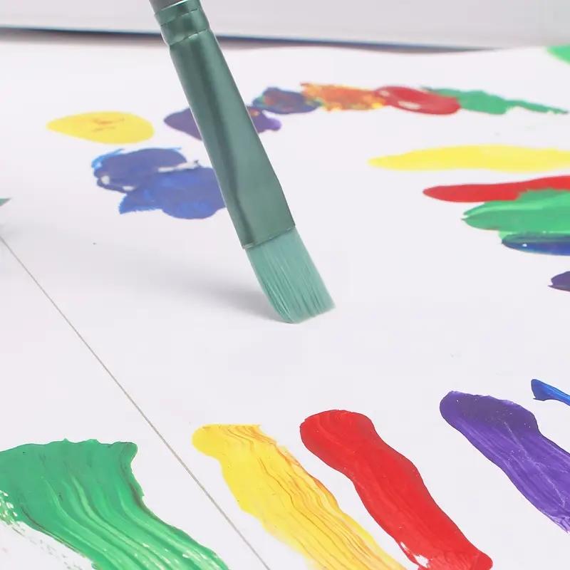 Professional Artist Paint Brush Set, 1 Set Nylon Bristles & Wooden Handle Brush, Round & Flat Tips for Watercolor Painting, Art Students Supplies