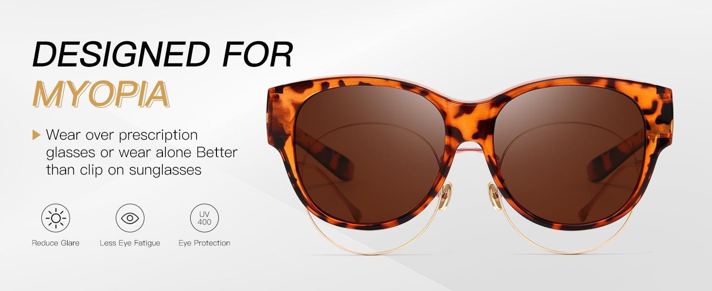 Unisex Oversized Polarized Eyewear 4-Pack, Large Frame Fit-Over Fashion Shades, UV400 Lightweight Anti-Glare for Outdoor Sports, Driving, Classic Design, Polarized Lenses