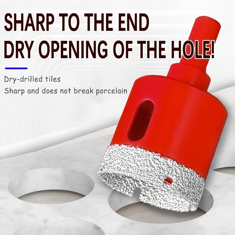 12-Piece Diamond Coated Dry Drill Bit Set Diamond Drilling Bits for Efficient Drilling, Ideal for Granite, Marble, Glass Tile and Ceramics