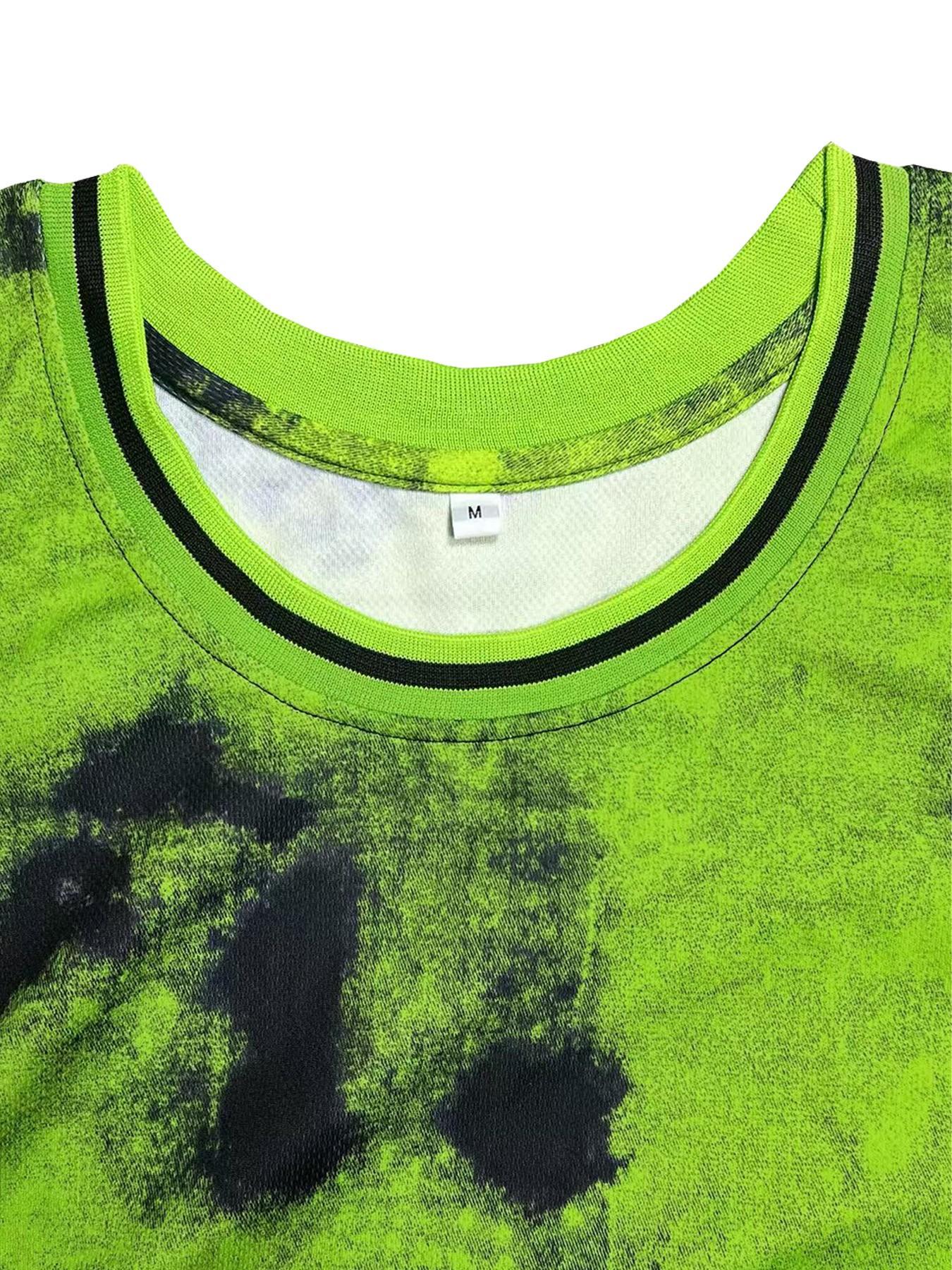 Men's Tie Dye #12 Memphis Basketball Jersey, Embroidered Breathable Sleeveless Basketball Top, Unisex Casual Sports Shirt for Basketball Fans Streetwear