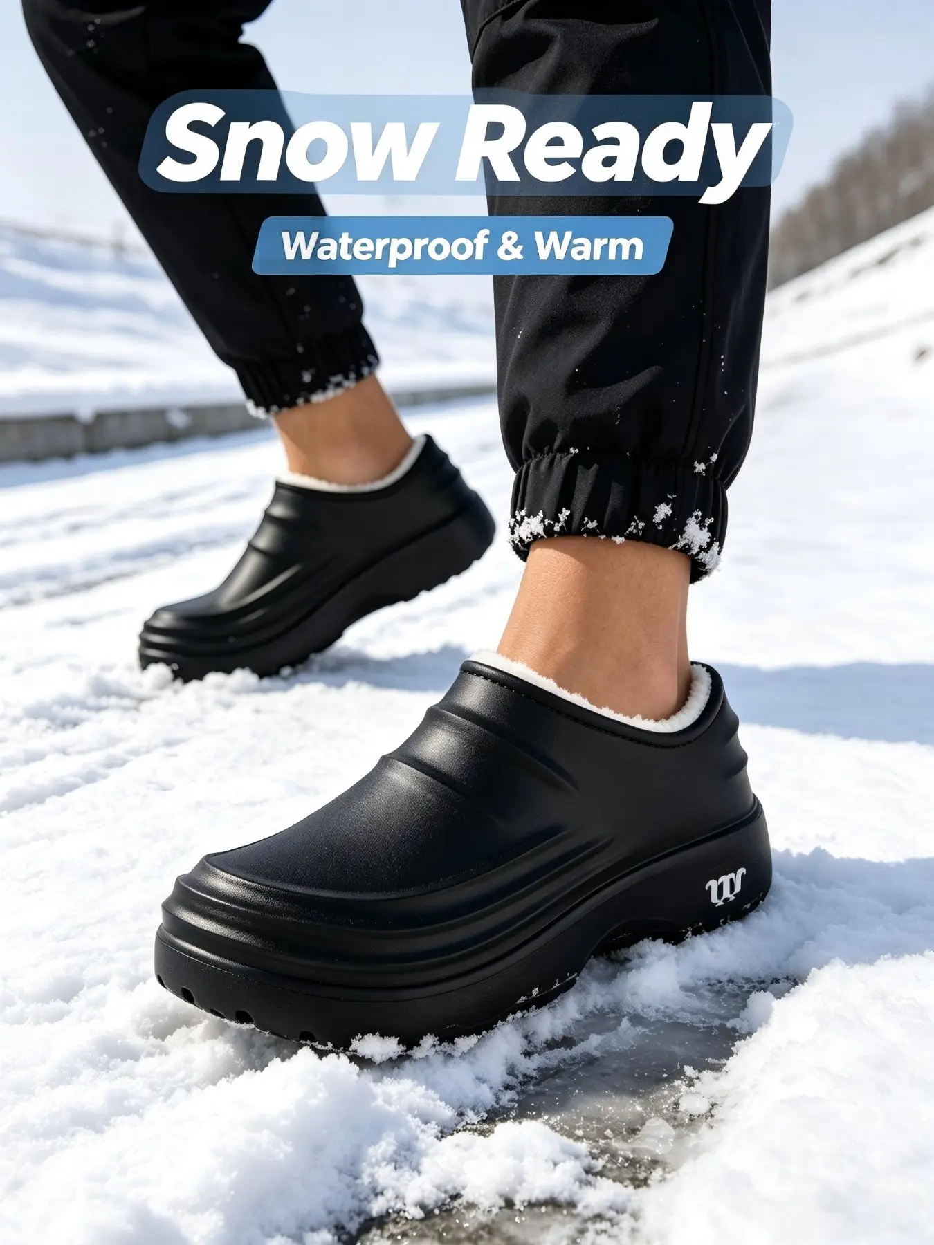 Women's Work Shoes, Non-Slip Oil-Resistant Chef Shoes, Kitchen Clogs, Garden Clog, Outdoor Mules, Comfortable Slip-Ons, Warm Winter Boots
