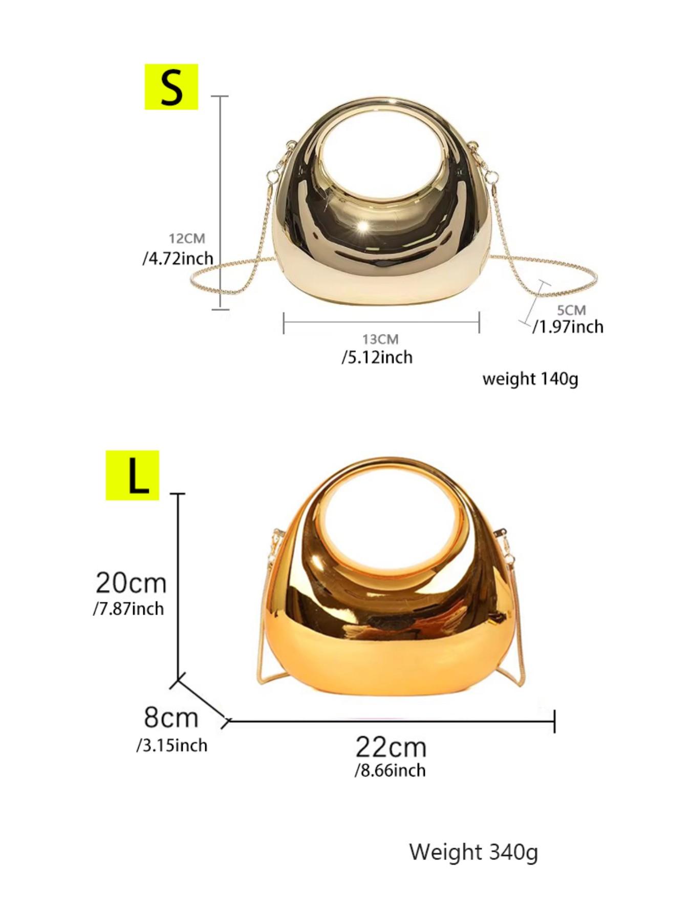 Sweet Cool Mini Acrylic Bag, Design Sensible Small Wallet, Single Shoulder Crossbody Chain Coin Accessory, Candy Color Shell Glossy Moon Box Party Handbag