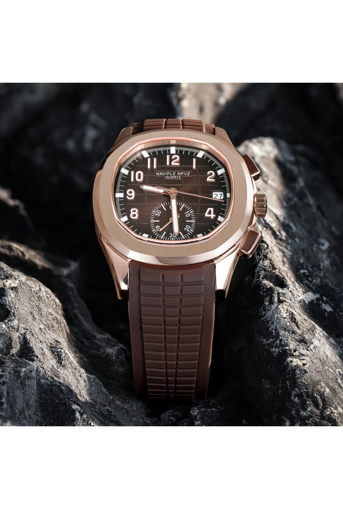 2026 Hot Selling Top Luxury Brand Japan VD53 Mov Chronograph Quartz Watch Stainless Steel Silver-Blue Rubber Strap Luminous Waterproof