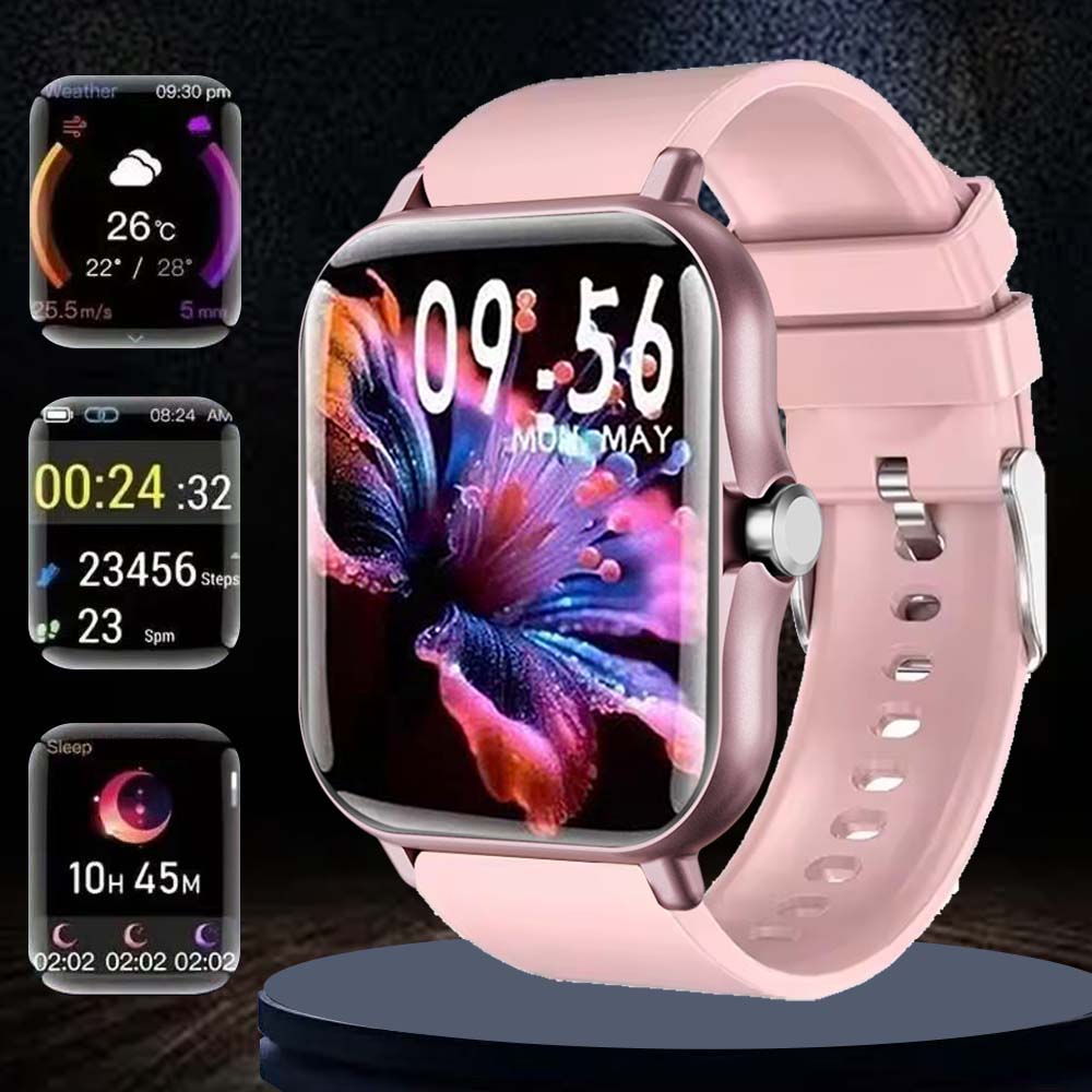 Lavish HD Full Screen Touch Smartwatch for Men & Women, Phone Calls, Text Notifications, Sports Mode, Distance Tracking, Compatible with iPhone & Android