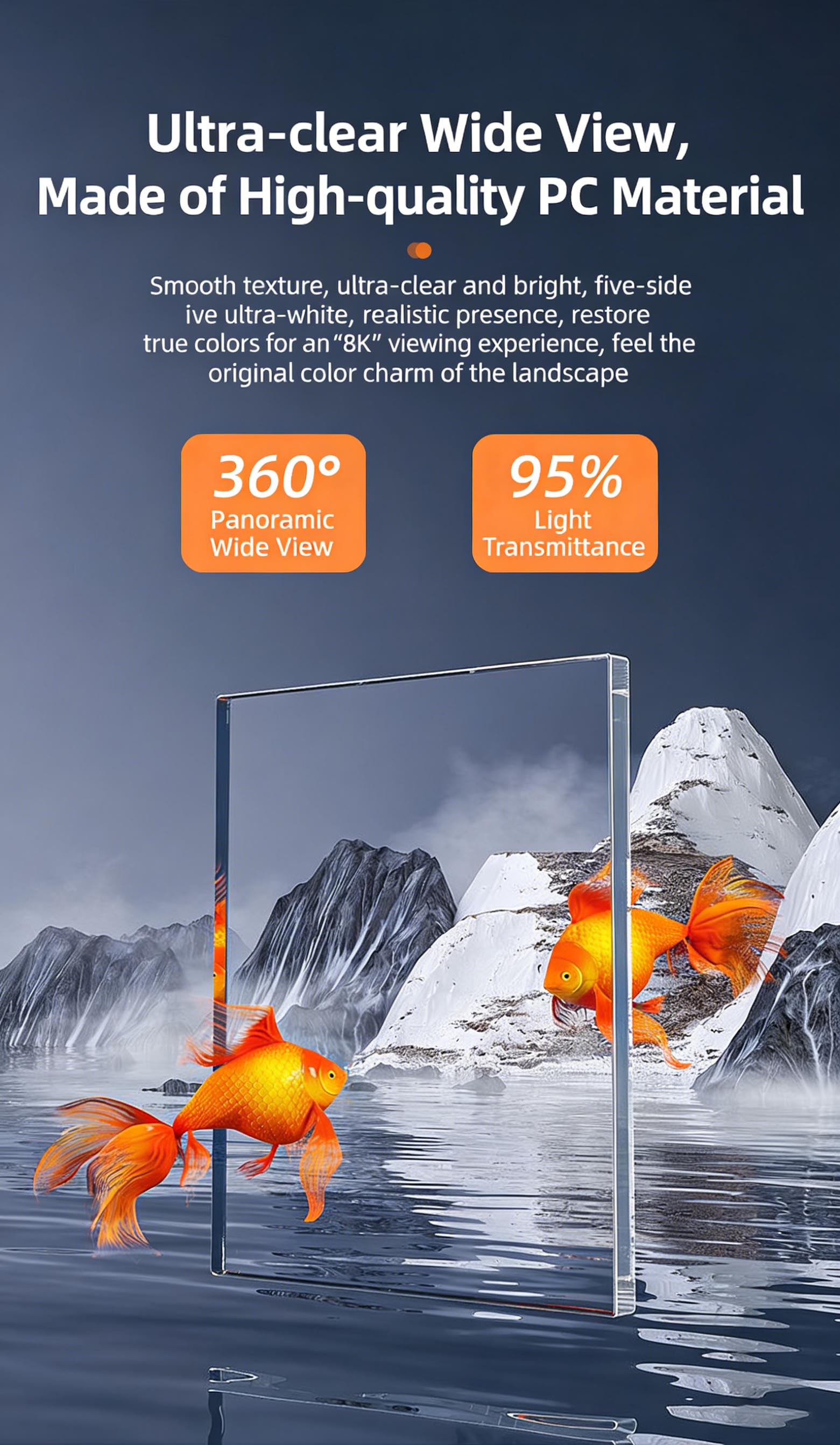 New 2026 Small Desktop Plastic Fish Tank, Anti-Drop Goldfish Aquarium, Eco-Friendly Fish Bowl, Living Room Decor, Easy Assembly