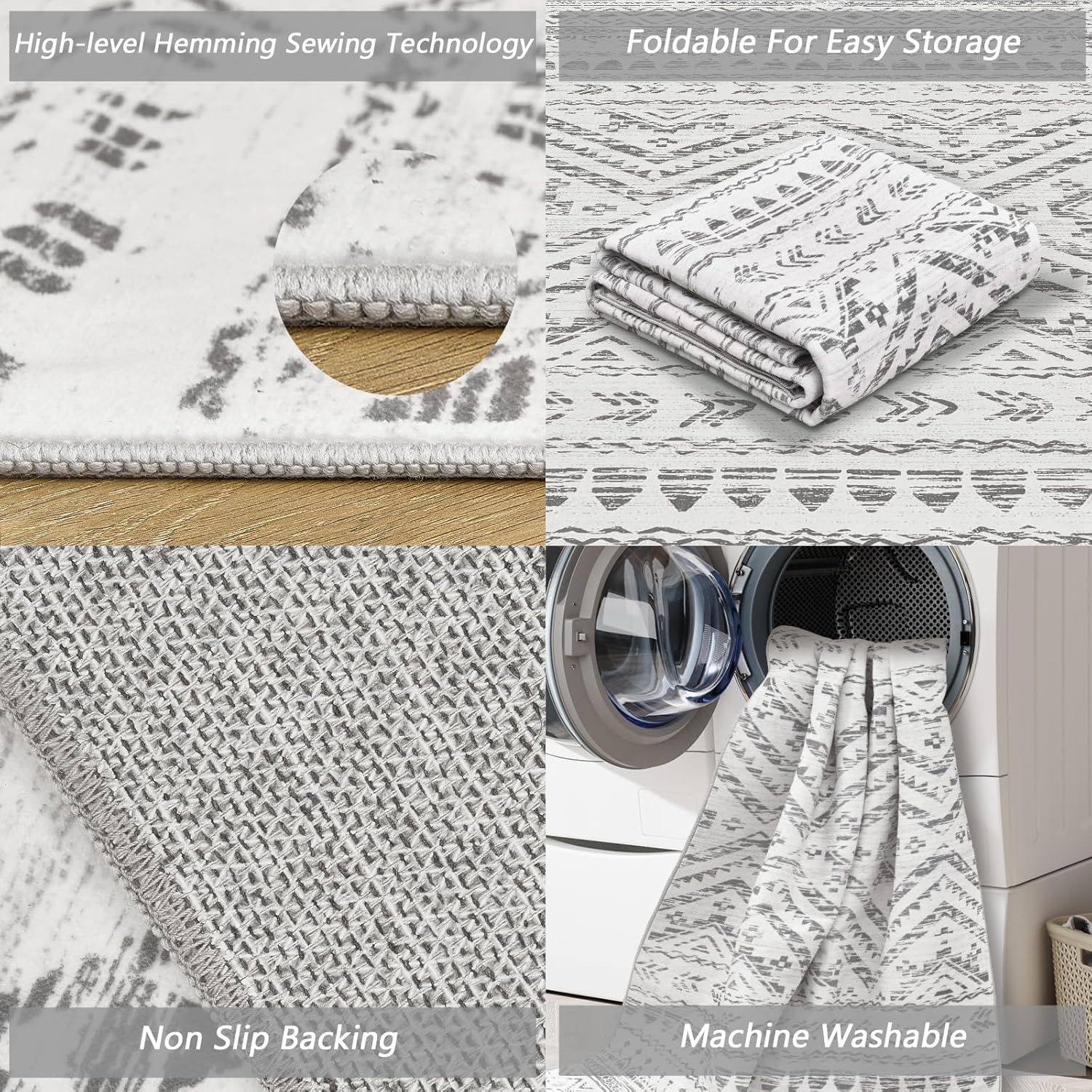 Art&Tuft Moroccan Washable Rugs, Non Slip Indoor Floor Carpet, Area Rug for Living Room, Foldable Large Soft Area Rug for Dining Room Bedroom with Low Pile Art&Tuft Moroccan Washable Rugs, Non Slip Indoor Floor Carpet, Area Rug for Living Room, Foldable Large Soft Area Rug for Dining Room Bedroom with Low Pile