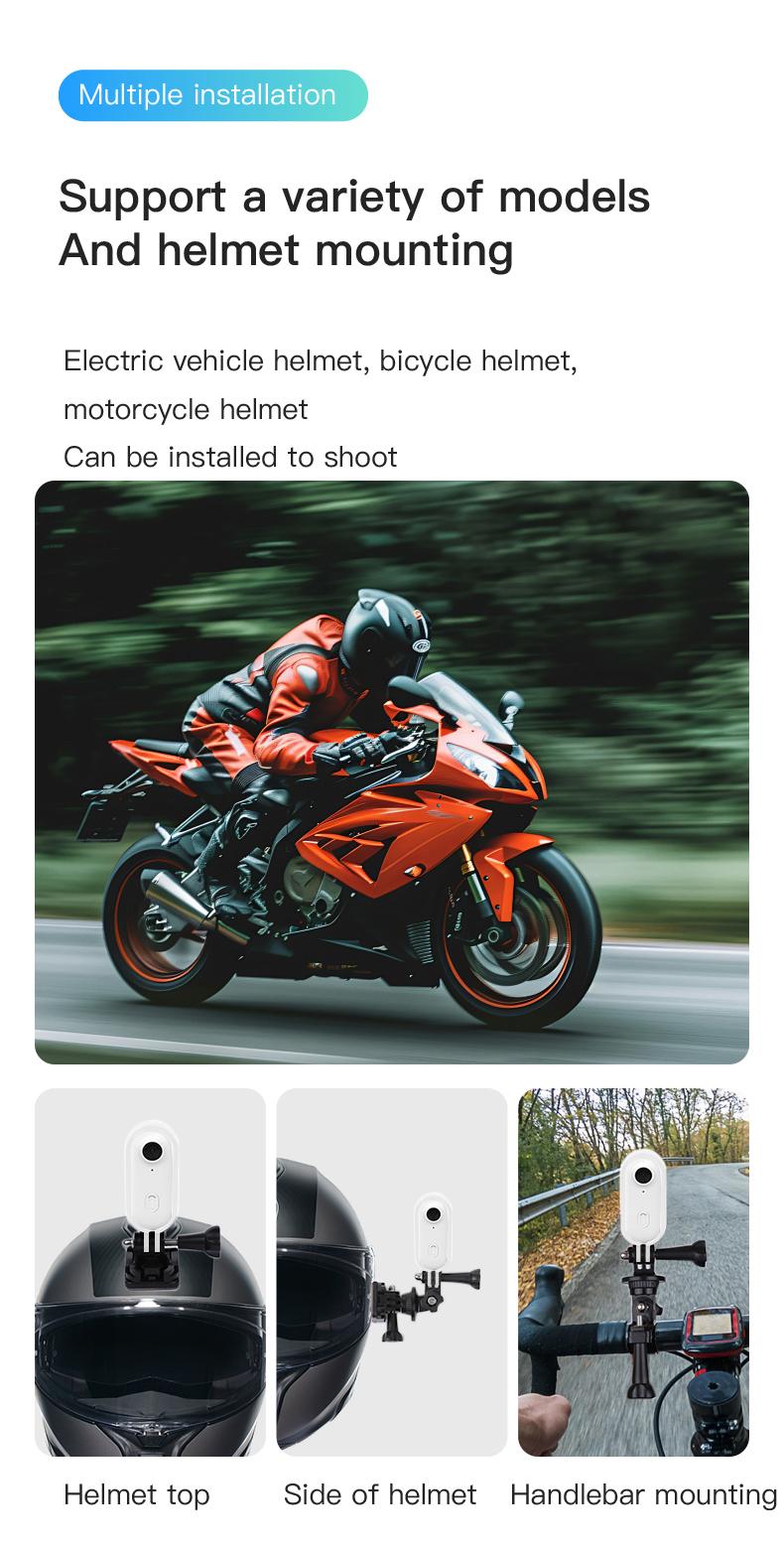 EVO 4K Thumb Action Camera Tiny Size Mount Anywhere Small Body with Spring Clip Portable Vlogging Hands-Free POV Recording Helmet Cam for Cycling Motorcycle 128G Card Black 4K-Standard Iron Waterproof Compact Metal Rechargeable Magnetic