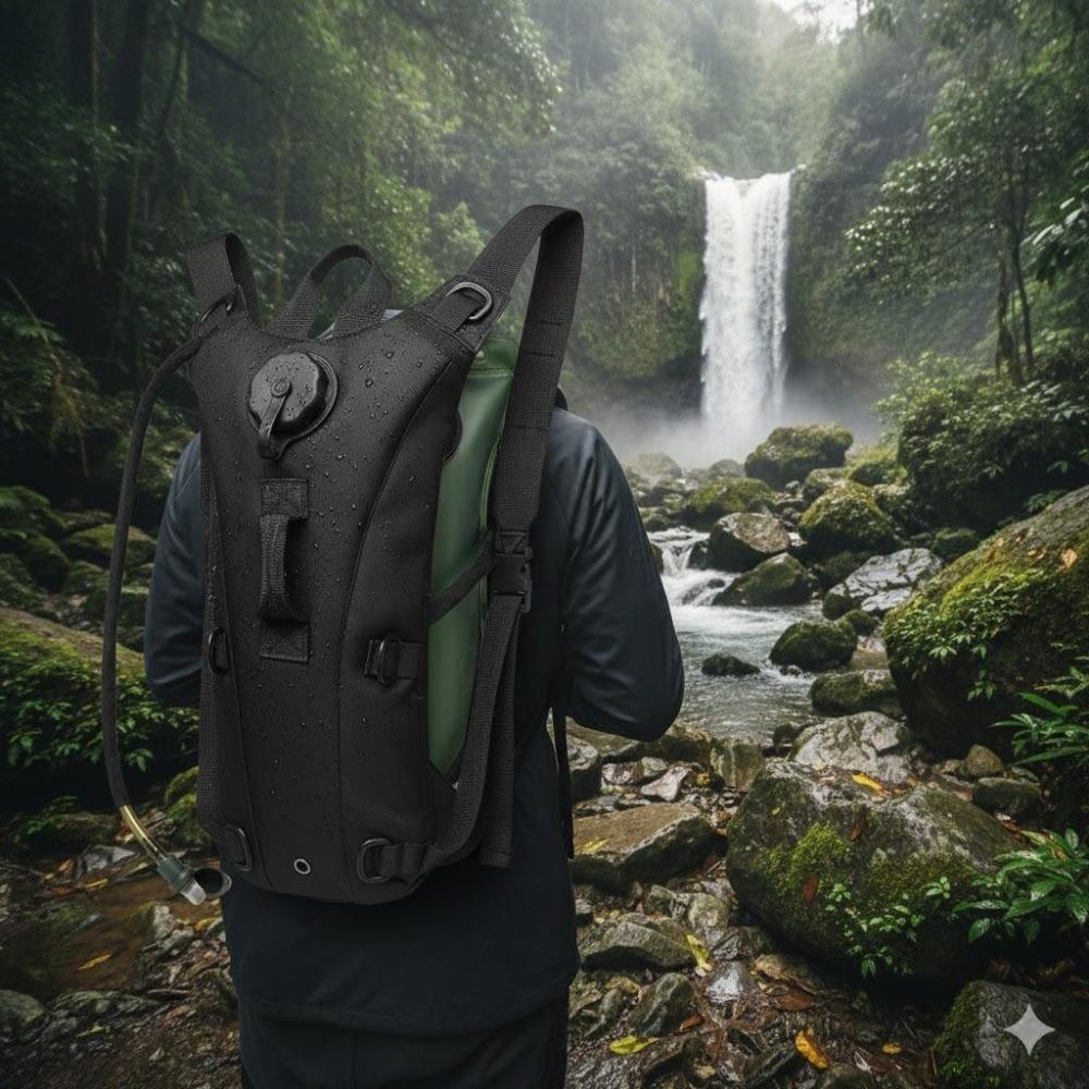 Military 3L Hydration Pack: Leak-Proof Tactical Backpack for Running, Cycling, Hiking. Wide Mouth, Adjustable, Waterproof & Durable. Emergency Survival Gear, Outdoor Adventure Must-Have. Long-Distance Trek Companion. Built for Harsh Environments.