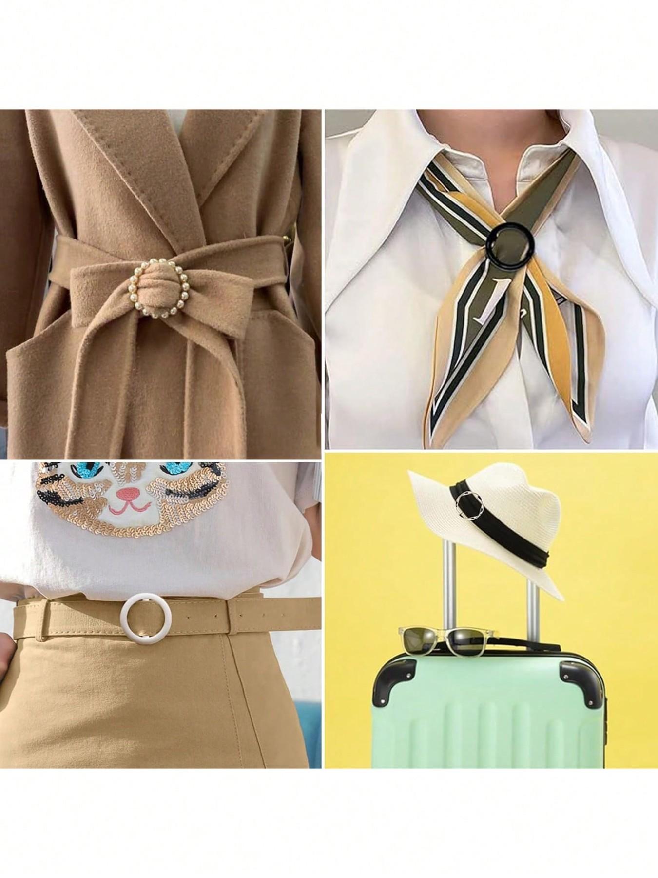 18pcs Artificial Pearl Button Clips, Hollow Heart Brooches, DIY Fashion Accessories, Coat & Sweater Pins, 18 Pieces Set