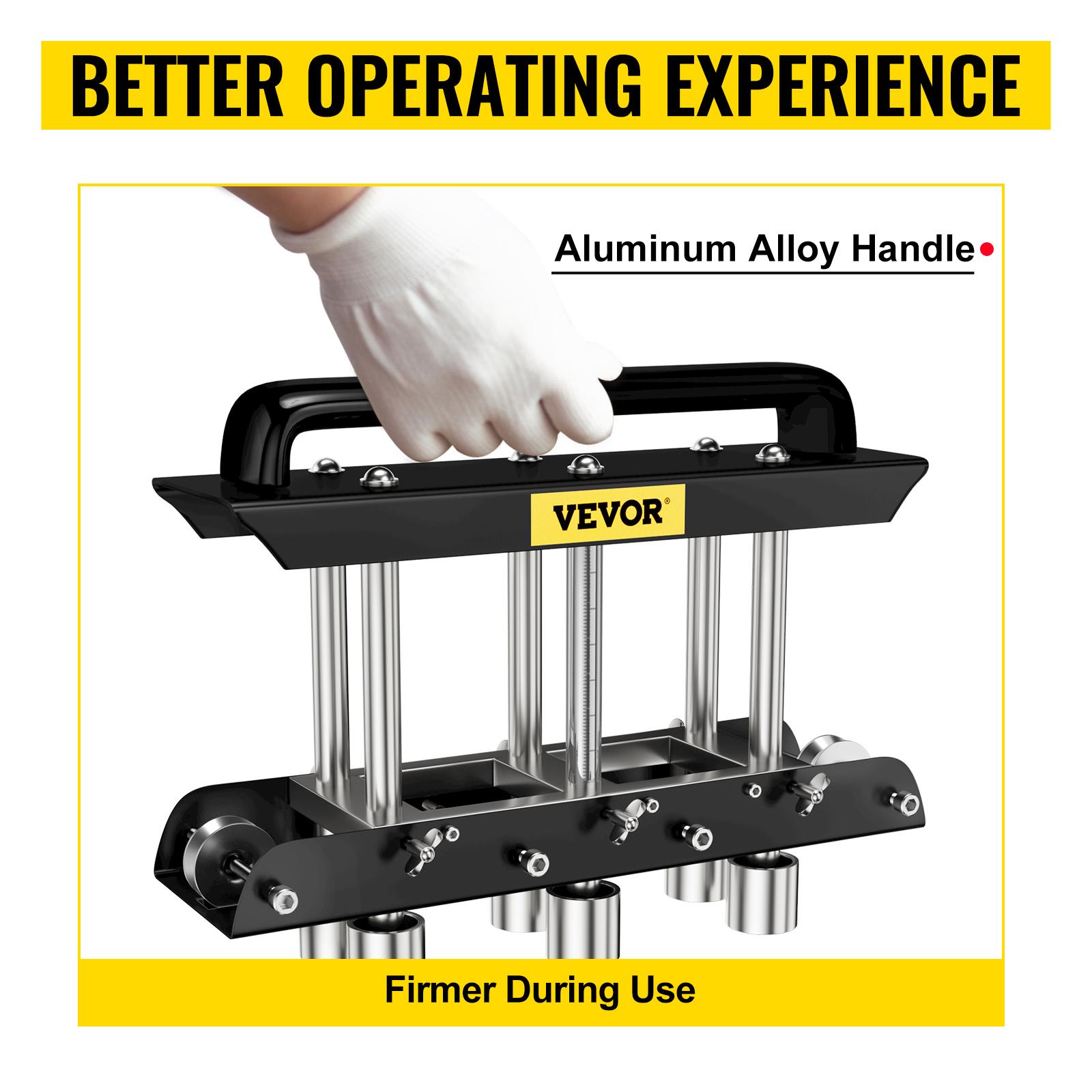 VEVOR Three-Station Edge Roller, Large Radius, 0-90 Bending Angle Sheet Metal Brake, Quickly Adjusts for Making 0.63-5.7 Bends in 30-19 Gauge Steel, for Clean Crisp Bends in Metal Roofing Materia