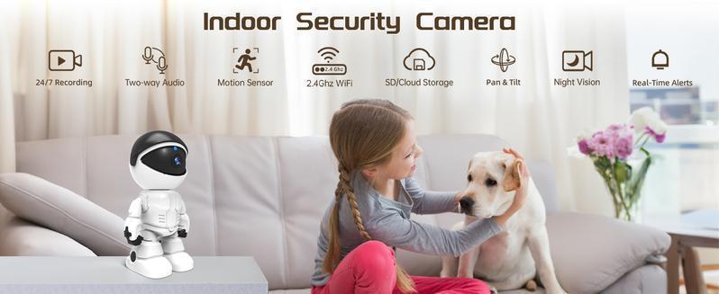 3MP Smart Head-Shaking Camera｜WiFi Dual-Band｜Human Detection + Infrared Night Vision｜Cloud Storage + Intercom｜IP64 Dustproof｜Must-have for Home Security