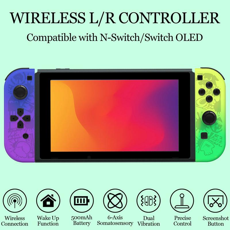 Wireless Controller for Nintendo Switch/lite/oled, DualVibration Function Replacement Parts, Wake-Up SwitchButton Design