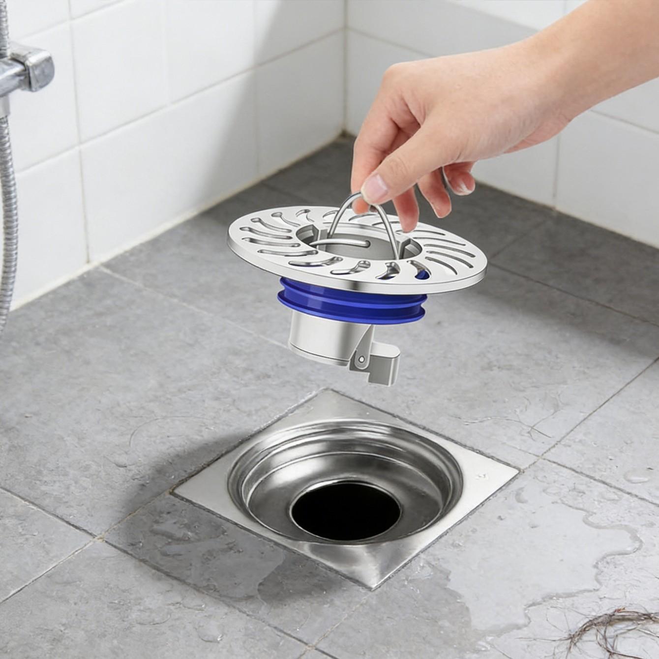 Copper Material Anti-Odor Drainage Device, Shower Drain Backflow Prevention Valve, Single Direction Drain Filter, Bathroom & Kitchen Odor Control