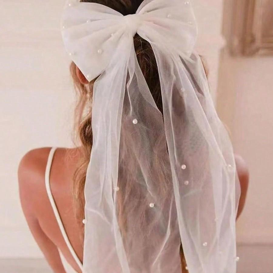 3pcs/set New Single Party Bride Veil Headband, Essential Wedding Accessory, Elegant Hair Band for Bachelorette Parties, Bridal Decor Hat