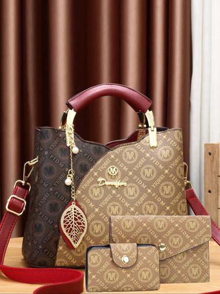 Classic Fashion Versatile Shoulder Bag, High-End Vintage Print Crossbody Backpack, Large Capacity Women's Bag, Casual Handbag Satchel, Casual Geometric Pattern