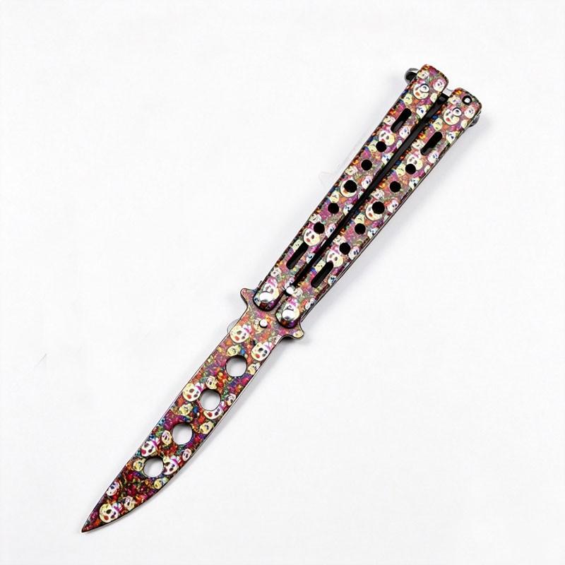 Full Steel 3D Butterfly Hand Practice Tool, Safe Unsharpened Lightweight, Beginner Hand Tricks Stress Relief Toy, Hand Training Device, Stress Relief Accessory