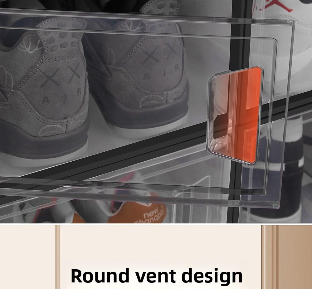 8/16 large storage shoe box, thickened version, easy assembly, multi-function removable multi-layer simple shelf, shoe storage box, shoe cabinet, shoe rack, transparent shoe display cabinet, Closet Shoe Organizer