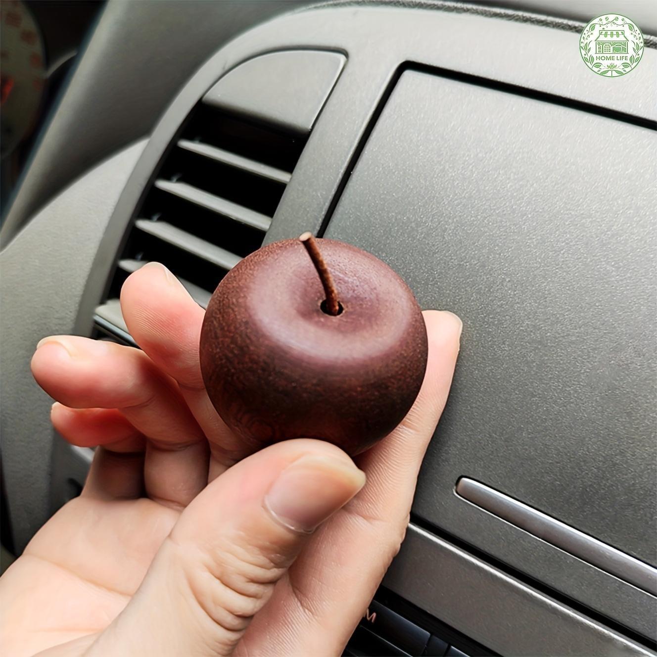 Elegant Apple Scent Diffuser, Natural Wood Grain, Holiday Gift Essential Oil Diffuser, Car and Home Air Freshener, Mini Cute Decorative Aroma Dispenser