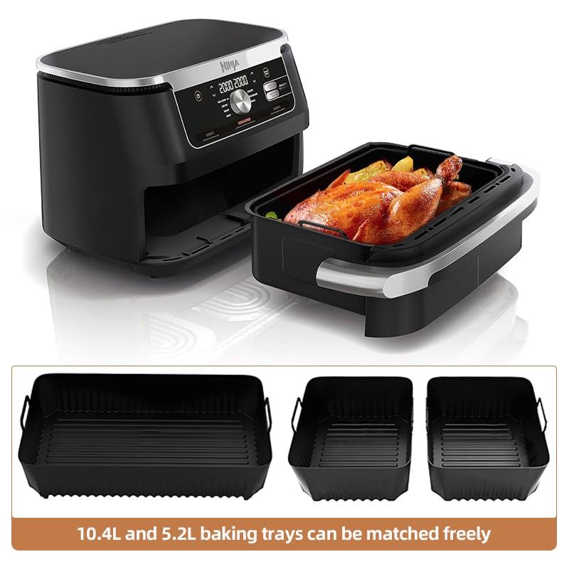 Silicone Air Fryer Liners for Ninja Sp101 Sp151, 3 Pcs Oven Liners, Air Fryer Accessories, Compatible with Sp351 Sp201 Sp301 Sp0101