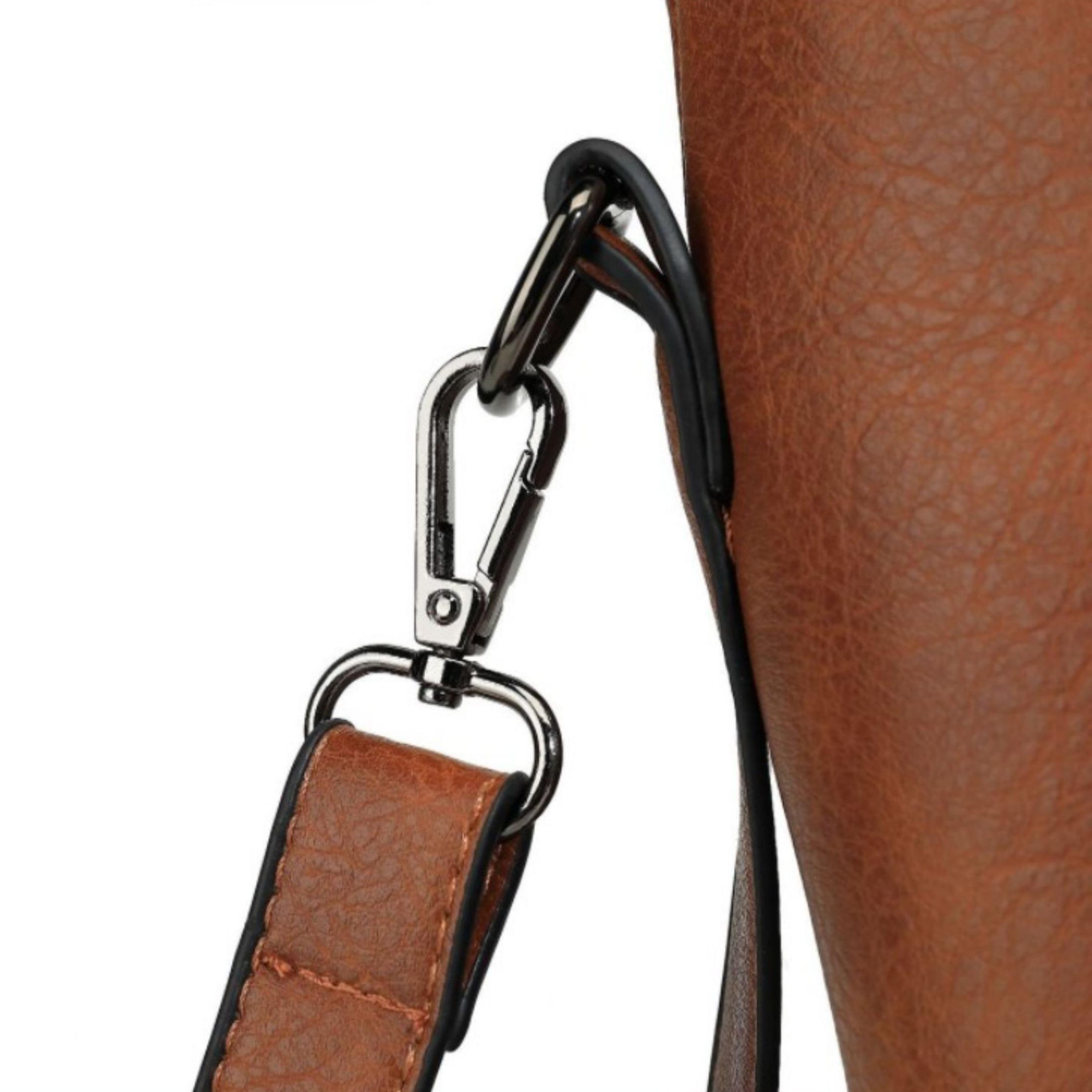 Women's Chic PU Leather Tote Bag Soft Leather Tote Bag with Adjustable Shoulder Strap