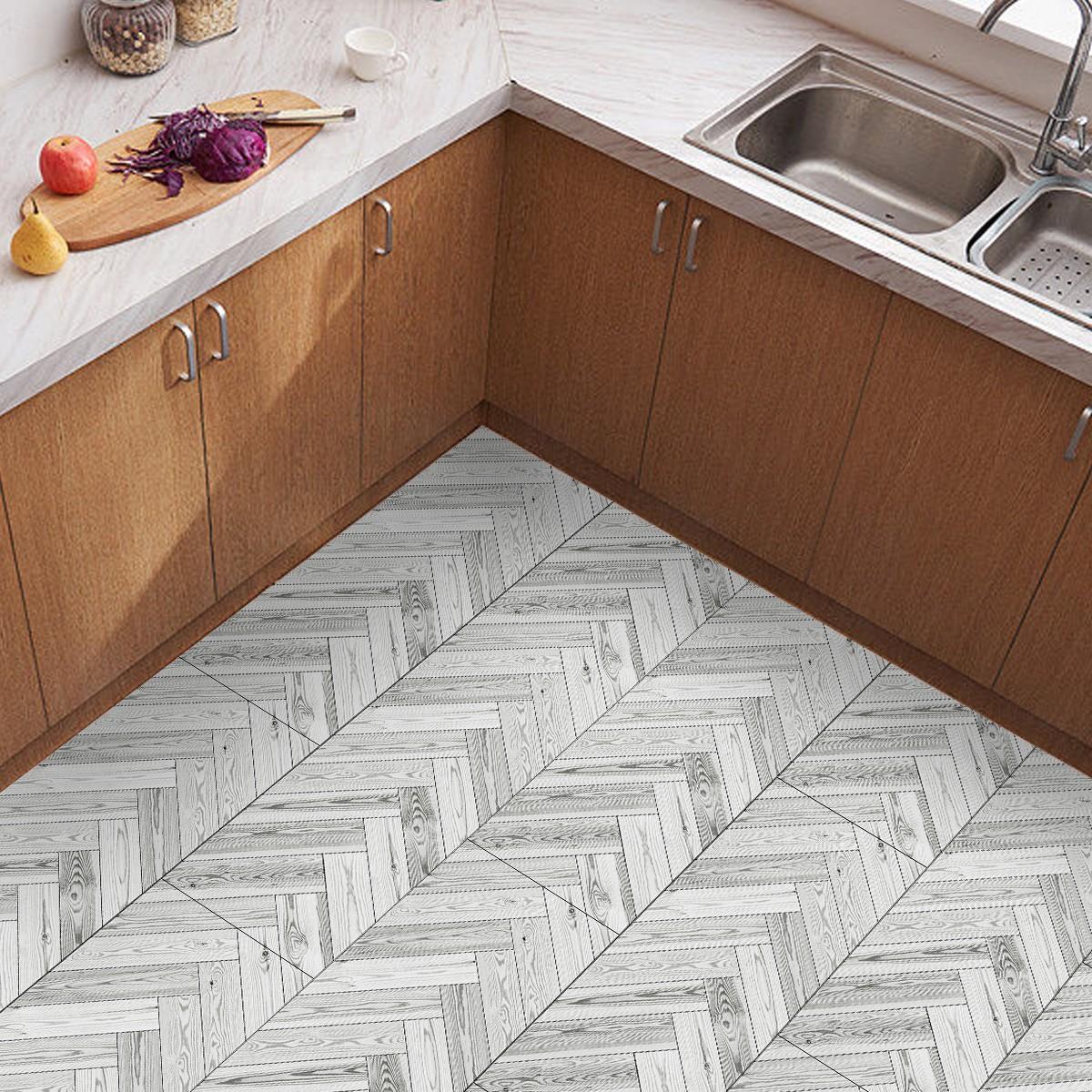 5/10/20 pcs Classic Wood Grain Floor Tile Sticker,Waterproof and splash proof self-adhesive Floor Sticker, 5.91 * 15.75 Inches,For Kitchen, Bathroom And Living Room Decoration