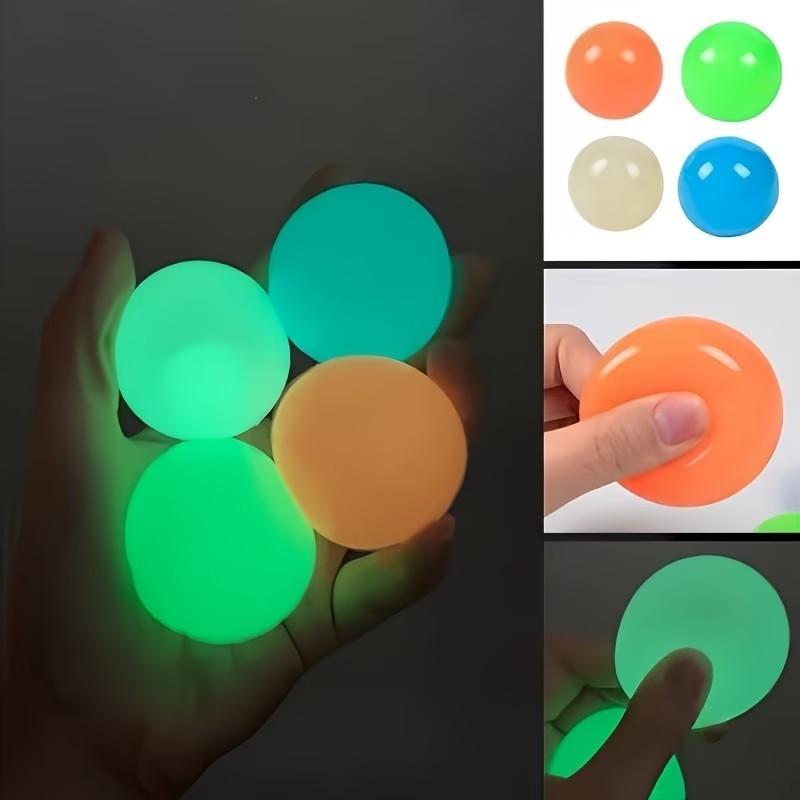 10-Pack Glow-In-The-Dark Ceiling Balls Set, Sticky Balloon Targets for Various Projects, Ideal for Home, Workplace, and Business Environments
