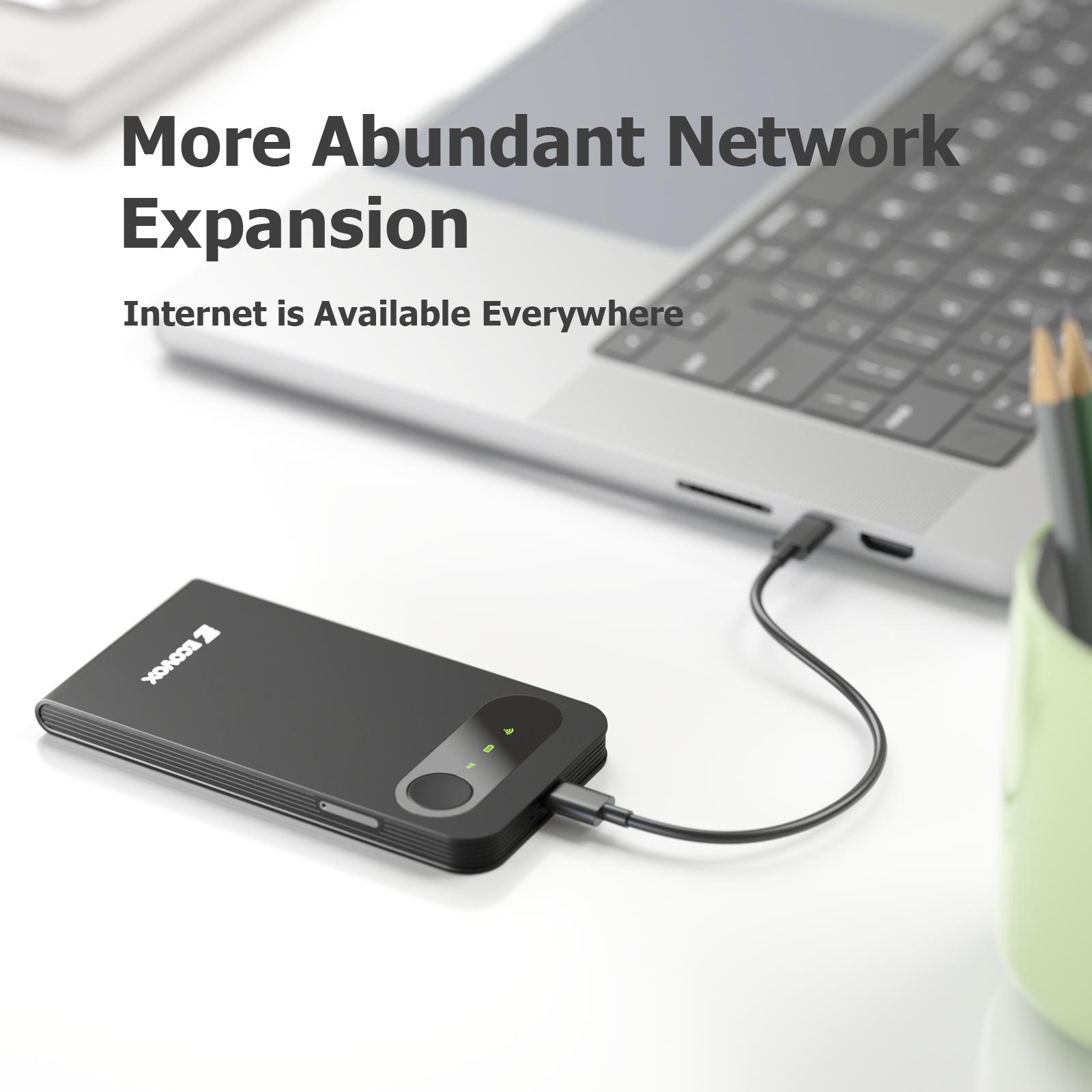 ECOVOX Wireless WiFi Hotspot, 4G LTE Pay-as-You-Go Portable Internet Device, No SIM Card/Contract, Auto Network Switching, 1-Port Single-Band, 9 Connectable Devices, Free 1GB Local Data for Campers, Outdoor Use ECOVOX Wireless WiFi Hotspot, 4G LTE Pay-as-You-Go Portable Internet Device, No SIM Card/Contract, Auto Network Switching, 1-Port Single-Band, 9 Connectable Devices, Free 1GB Local Data for Campers, Outdoor Use