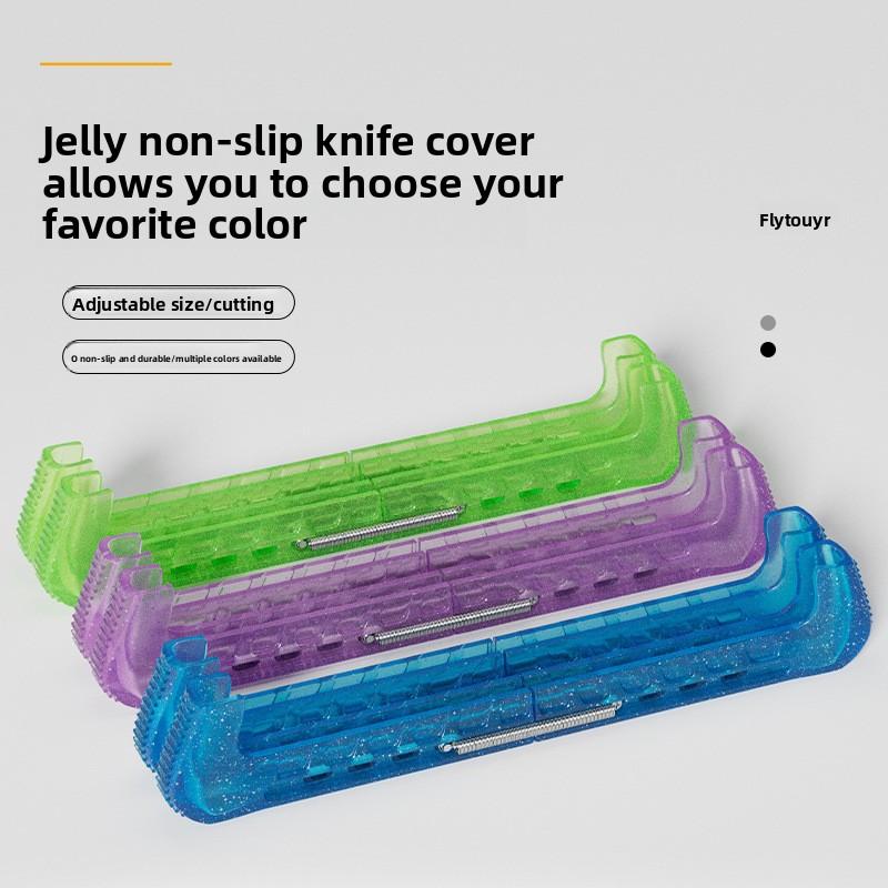 Figure Skating knife cover Children's skates Hard knife cover Speed skating knife protective cover Crystal jelly color matching skate cover Blade Guards