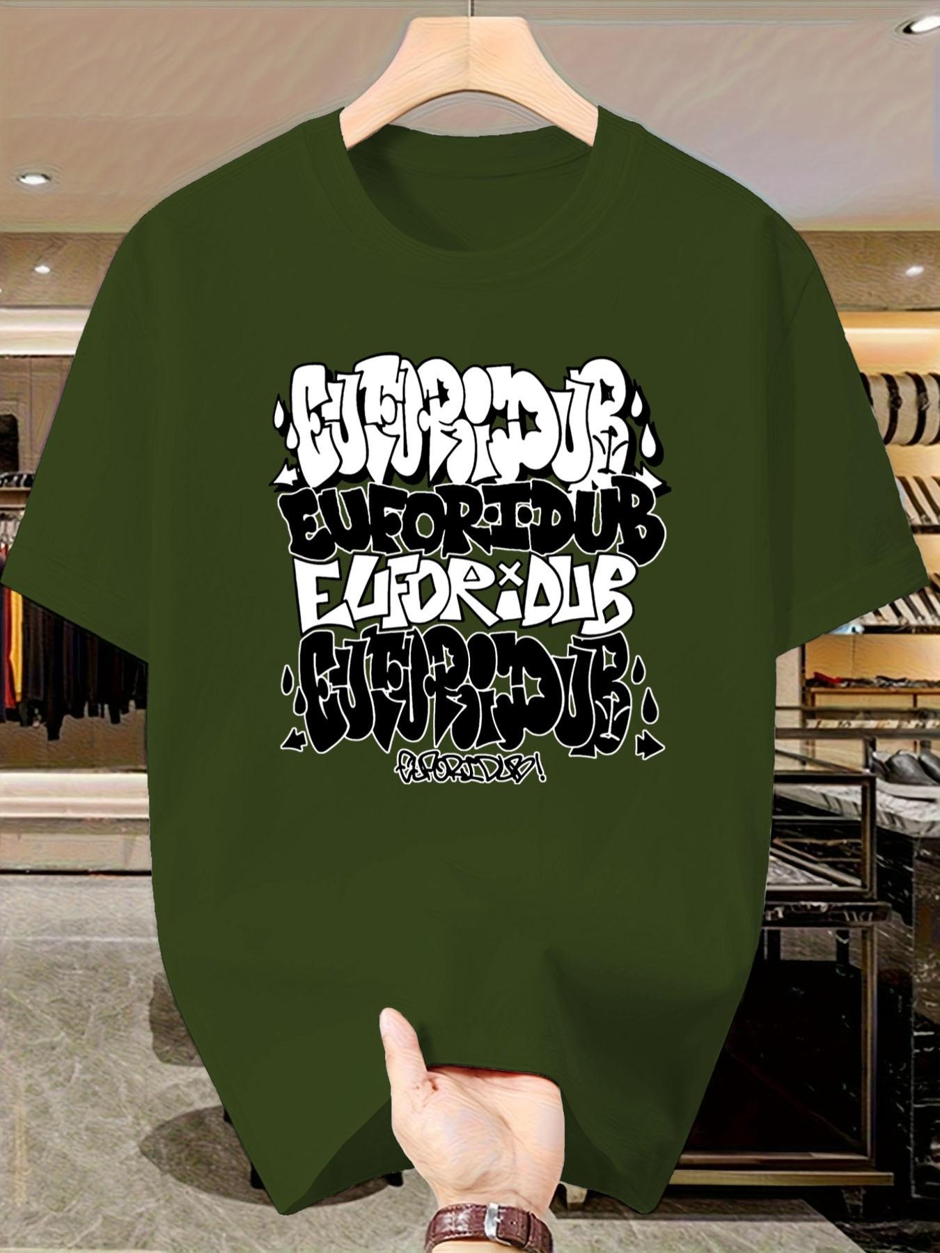 Graffiti T-Shirt Alert! Wild Style Print, Essential Streetwear Top, Short Sleeve Slim-Fit Casual Tee, Perfect for Urban Fashion