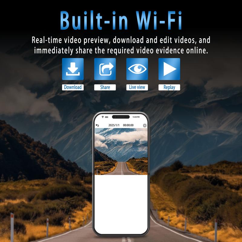 4-Channel 1080P DashCam with WIFI , Front,Back,Left&Right Adjustable Lens Dash Cam , Car Recorder , Car Camera With IR Night Vision, Cycle Recording, With Free 64 GB Card#dealsforyoudays Autos Automotive Vehicle Black