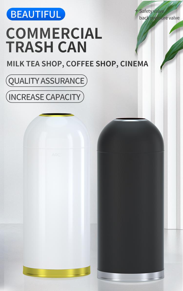 Bullet Shape Metal Trash Can Large Inner Bucket 25L 35L 48L 58L Multiple Colors Free Custom Pattern Printing for Hotels Catering Stores Shopping Malls Kitchens Commercial Household Use