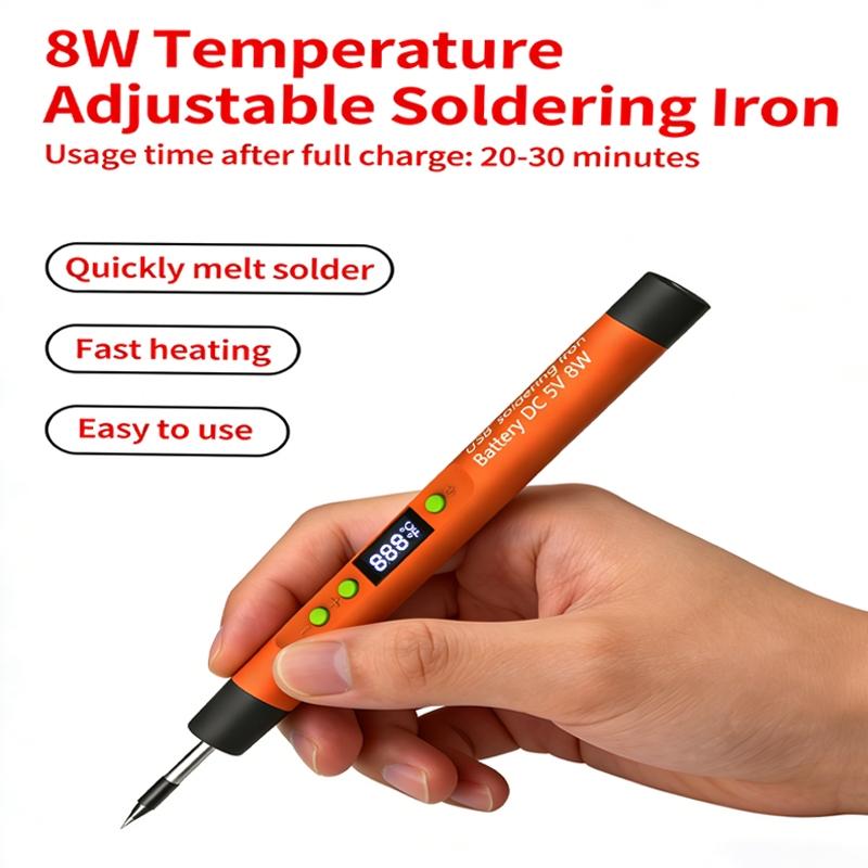 Wireless Fast Charging USB Soldering Iron Kit, 600mah Battery, Three Temperature Settings, Ideal for Home Appliance Repair and DIY Projects