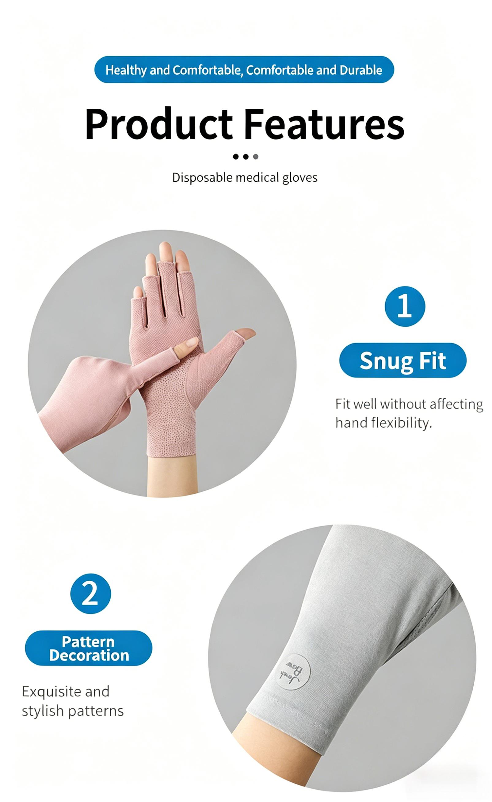 Touchscreen Compatible Fingerless Sun Gloves for Women UV Protection for Driving Outdoor Sports