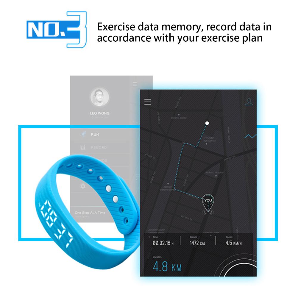 LED Digital Smart Wristbands Waterproof Smart Clock Smartband With Running Pedometer Monitor Smart Band Vibration Alarm Reminder