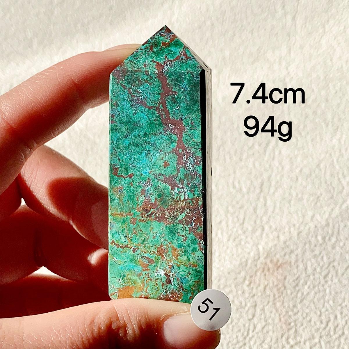 Chrysocolla Crystal Tower Malachite Wand Quartz Point Decor Polished Obelisk  Healing  Reiki Energy Crystal Gem