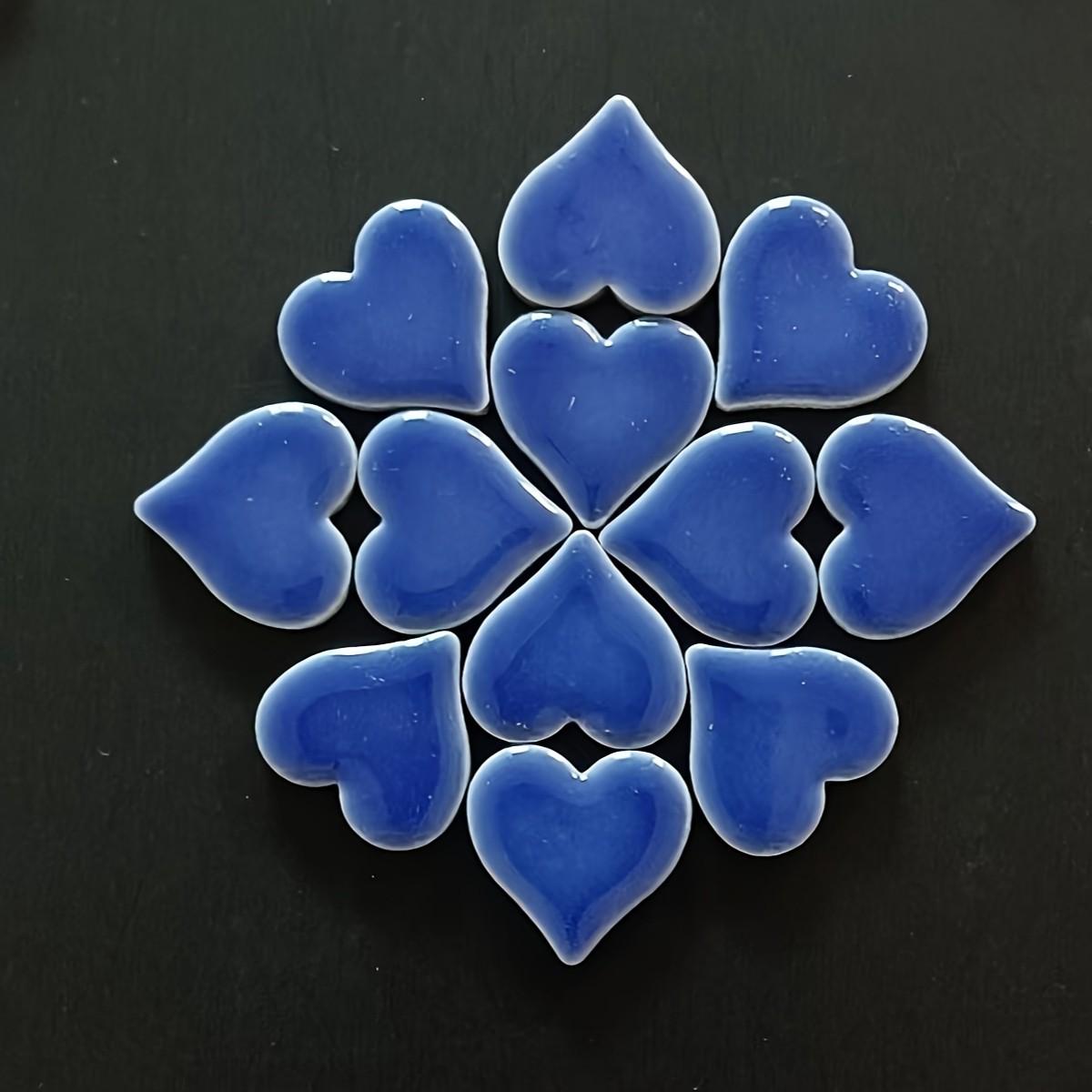 40pcs Heart Shape DIY Mosaic Kit, Perfect for Christmas Crafts, Unique Door Frame Wall Art, Staircase Decor, Garden Decoration