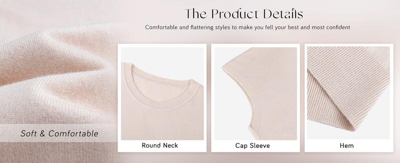 OFEEFAN Women's Puff Short Sleeve 2025 Spring Summer Sweater - Lightweight Knit Top - Business Casual Blouse, Soft & Breathable for Layering OFEEFAN Women's Puff Short Sleeve 2025 Spring Summer Sweater - Lightweight Knit Top - Business Casual Blouse, Soft & Breathable for Layering