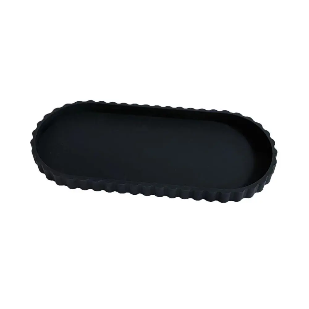 Modern Wavy Edge Smooth Decorative Tray, minimalist curved organizer tray for bathroom countertop, living room decor and kitchen storage, aesthetic home accessory for candles jewelry perfumes and tabletop organization